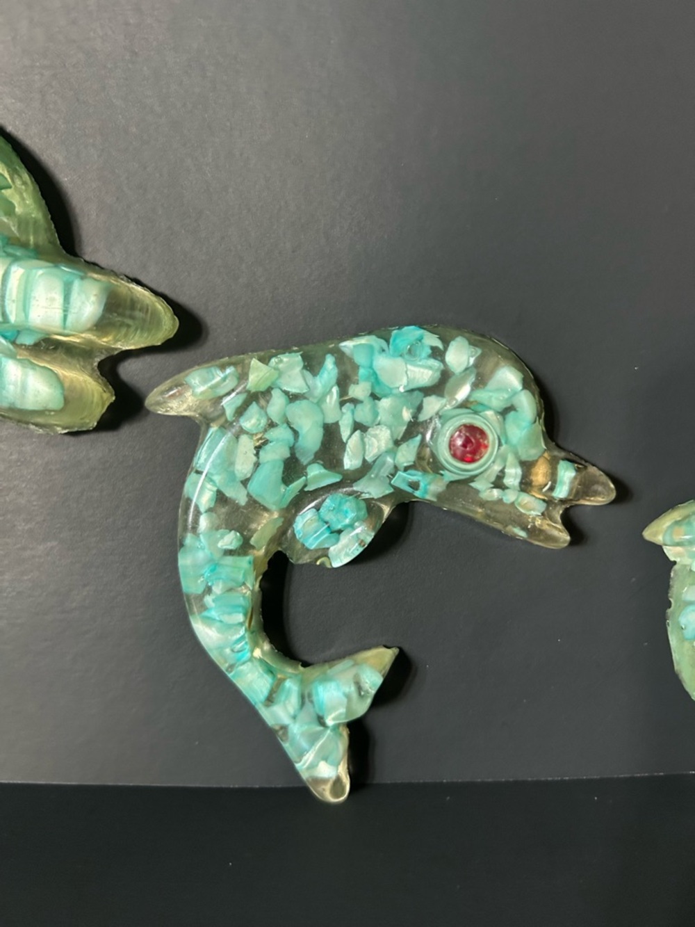 Vintage Lucite Dolphin Wall Art - Set of 3 - Picture 3 of 10